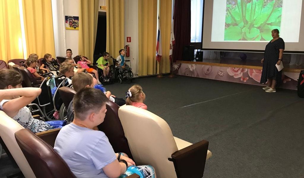 Сотрудники Дмитровской  центральной библиотеки провели для детей интерактивную программу «Ботанические прогулки»