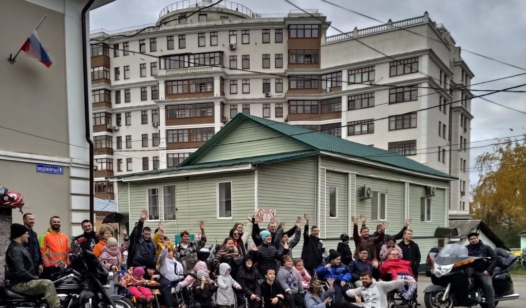 Ребята побывали в роли байкеров